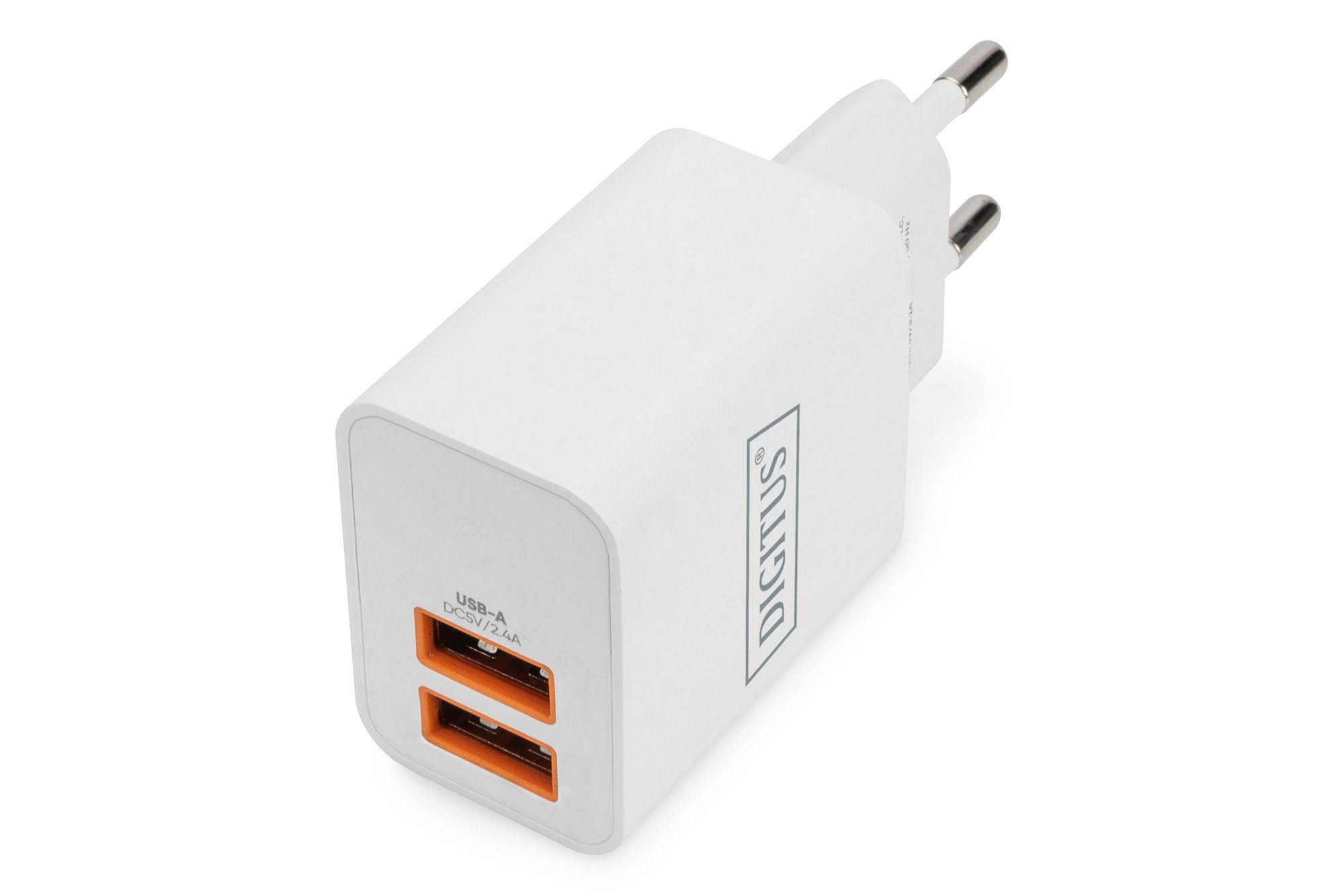 Digitus Caricatore Usb 2X Usb-A 15W 2X 24A Bianco