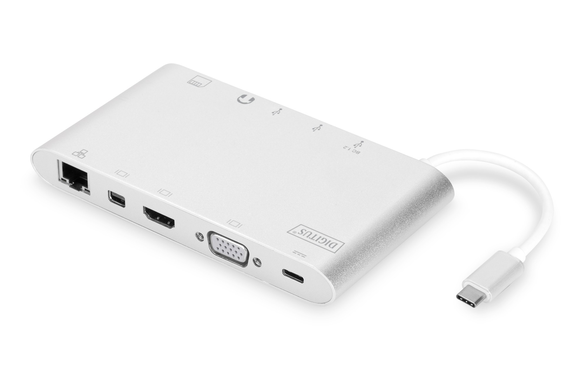 Docking Station Usb Tipo C Con Usb 3.1 Tipo C Hdmi 4K Minidp Vga 1 X Usb 3.1 3X Usb3.0 Rj45 Microsd Sd/Mmc