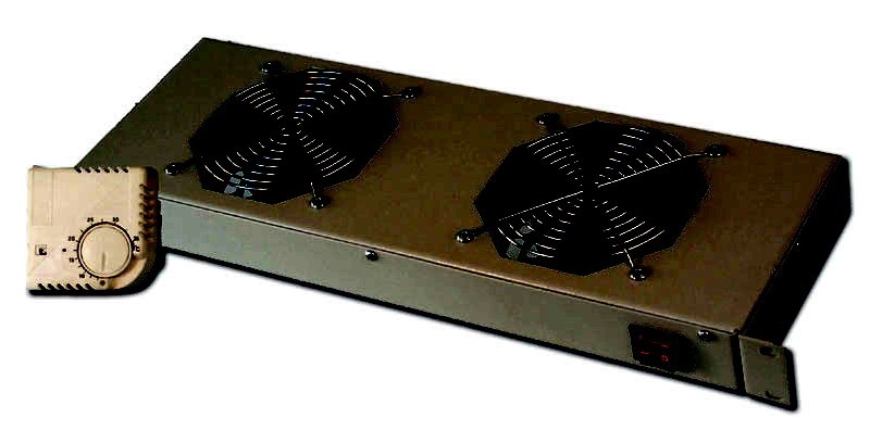 Kit 2 Ventole Con Termostato Per Armadi Linea Professionale Colore Nero