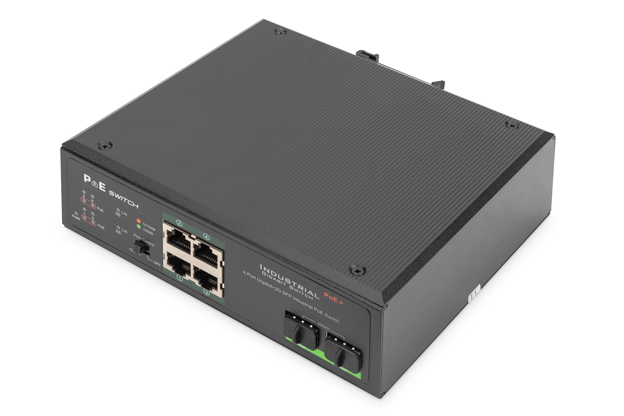 Switch Industriale 4 Porte Gigabit Poe + 2 Porte Sfp Digitus