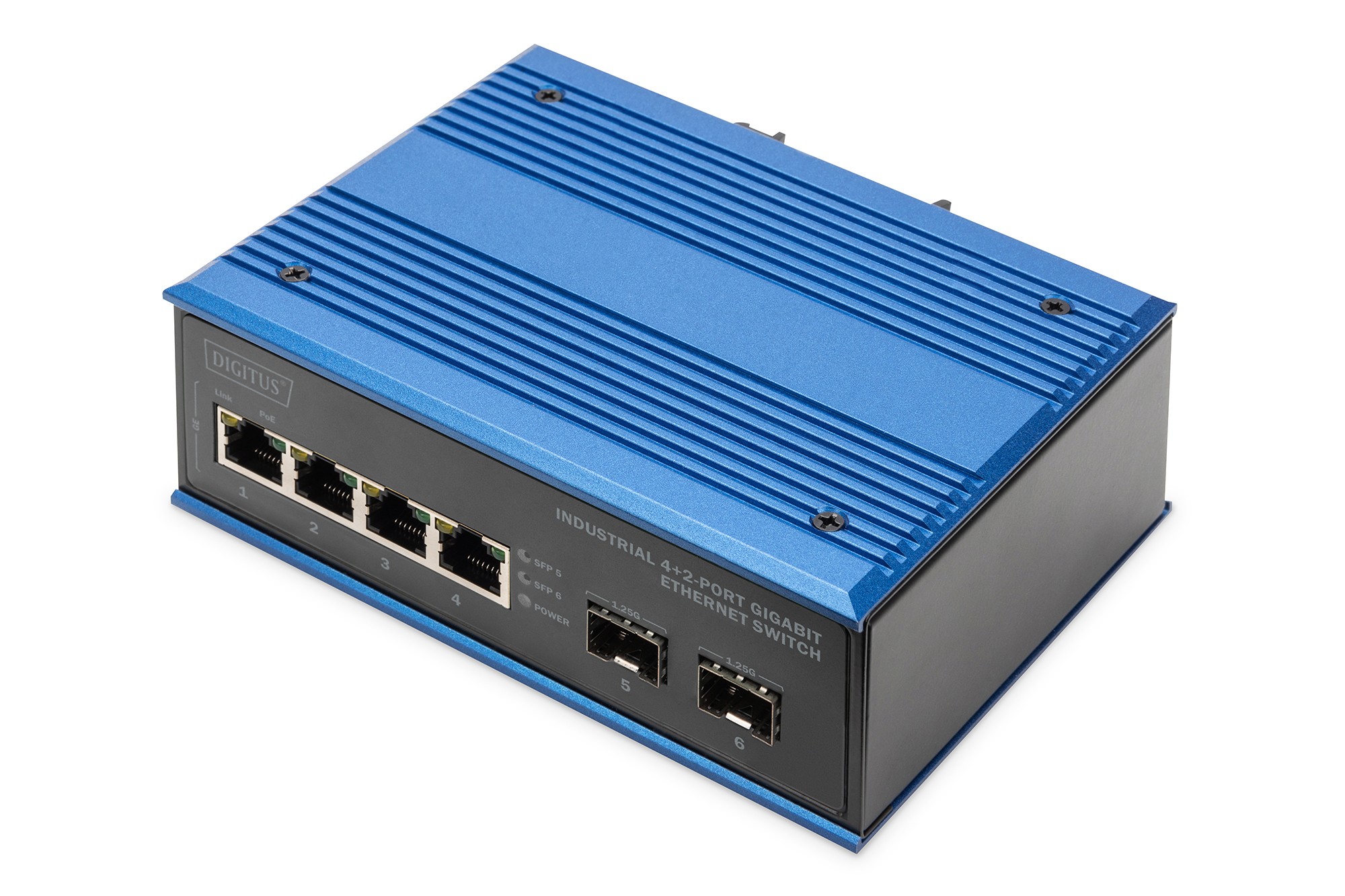 Switch Gigabit Ethernet A 4+2 Porte Industriale