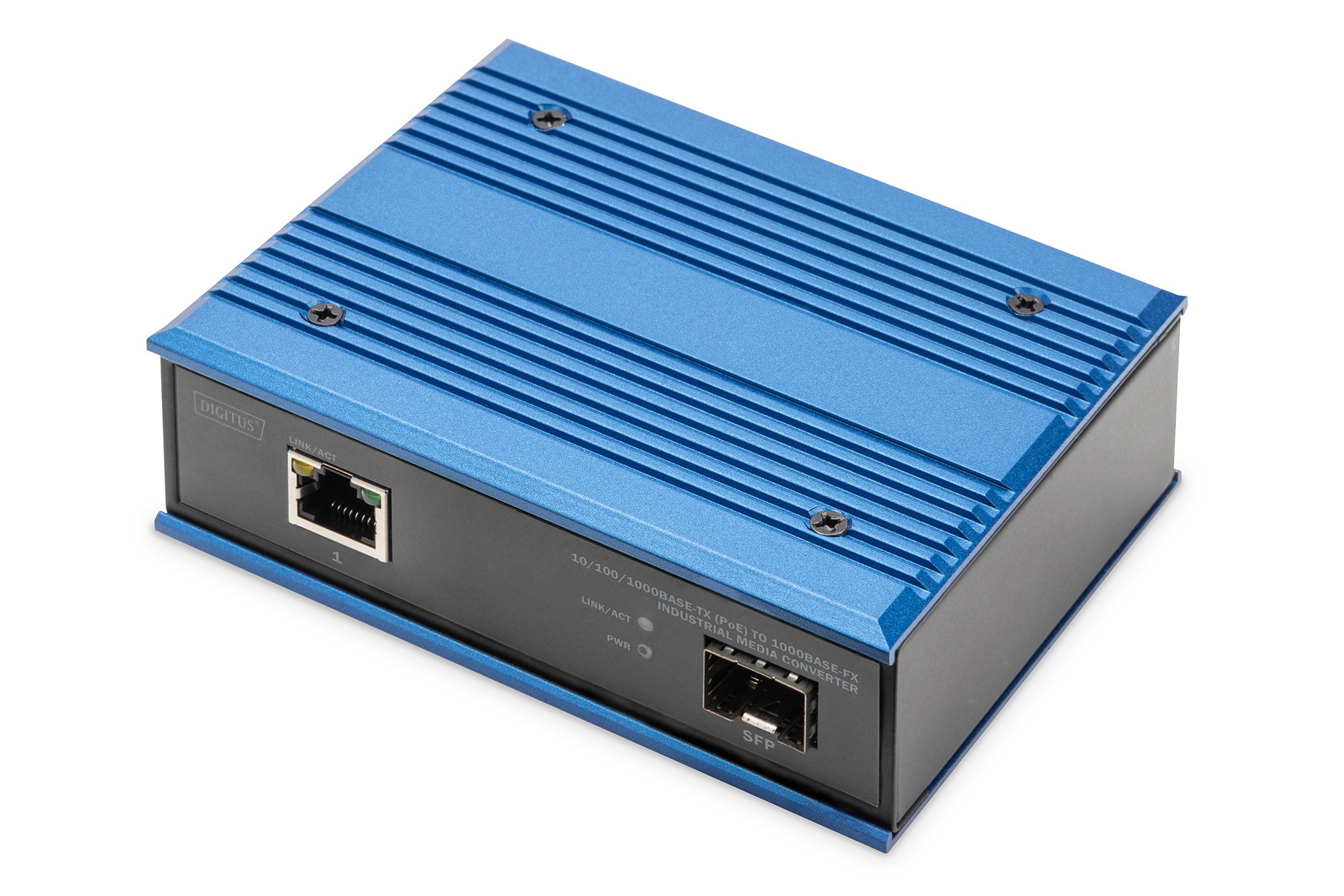 Digitus 10/100/1000Base-Tx (Poe) A 1000Base-Fx Media Converter Industriale
