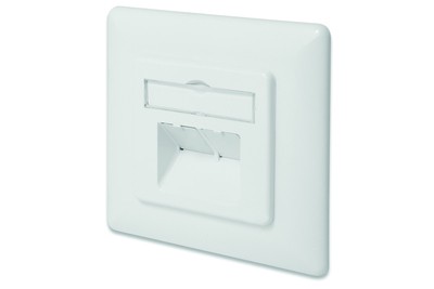Placca Presa Muro Cat. 6A Schermata Con 2 Prese Rj45 Installazione Cavi Orizzontale