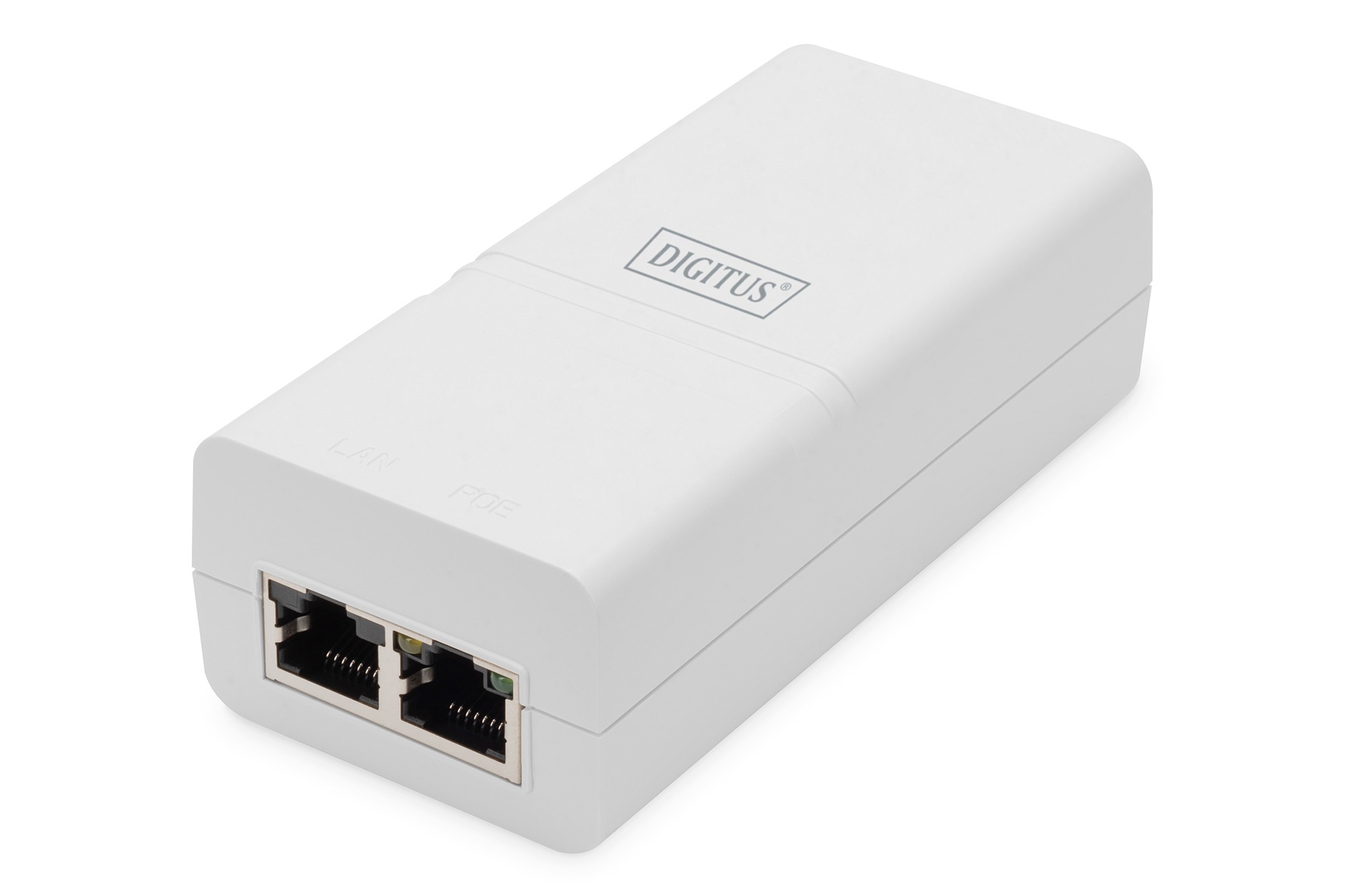 Iniettore Gigabit Ethernet Poe++ 802.3At 30 W Piccolo Alloggiamento Bianco