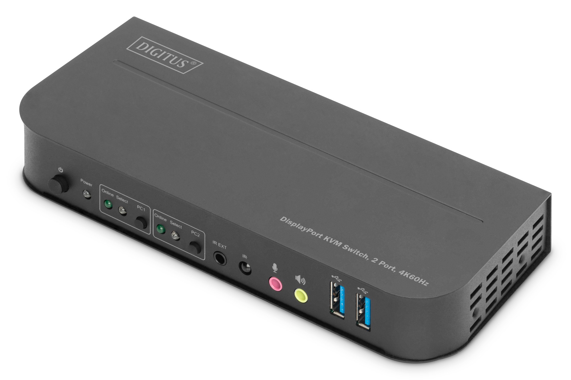 Switch Kvm Digitus 2 Porte 4K60Hz 2 X Dp In 1 X Dp/Hdmi Out