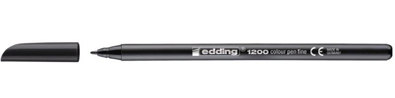 Edding 1200 marcatore Fine Nero 1 pz