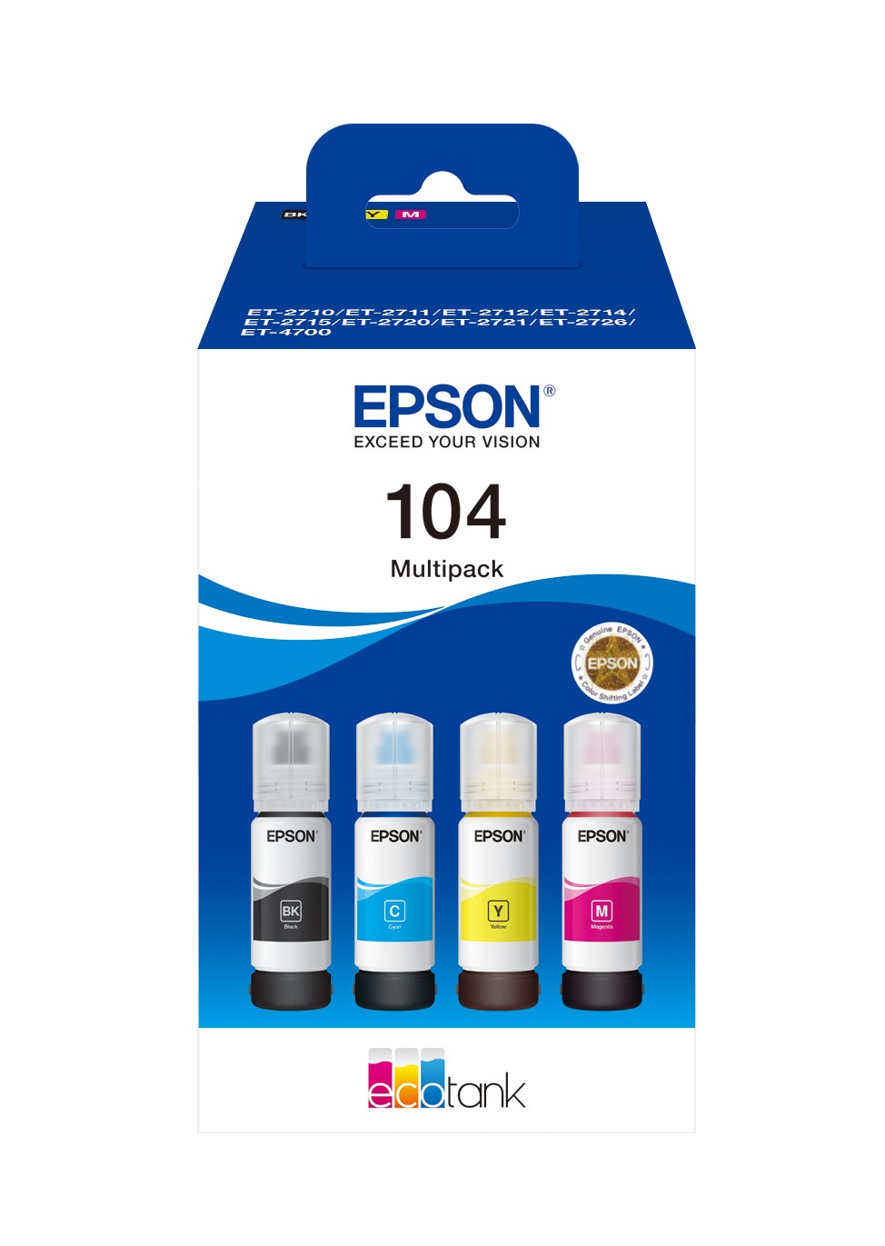 ORIGINALE Epson Multipack nero / ciano / magenta / giallo C13T00P640 104