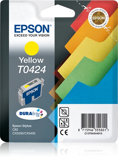 ORIGINALE Epson Cartuccia d'inchiostro giallo C13T04244010 T0424 16ml