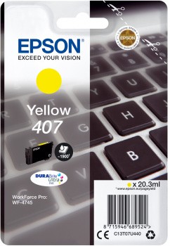 ORIGINALE Epson Cartuccia d'inchiostro giallo C13T07U440 407 1900 pagine 203ml