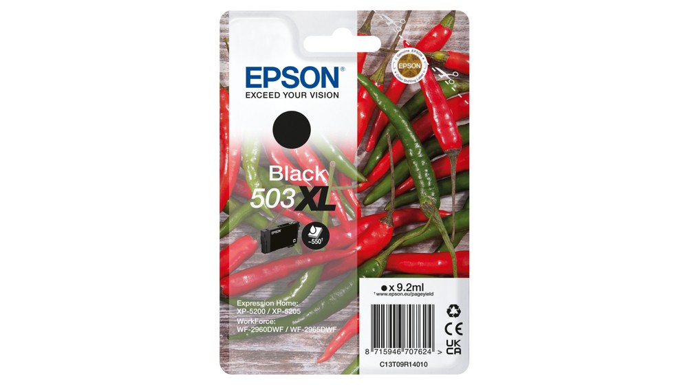 ORIGINALE Epson Cartuccia d'inchiostro nero C13T09R14010 503 XL 550 pagine 92ml