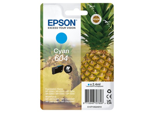 Originale Epson 604 cartuccia ciano - C13T10G24010
