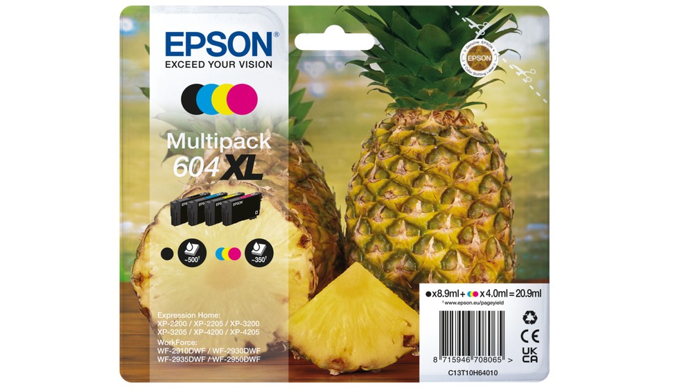 ORIGINALE Epson Multipack nero / ciano / magenta / giallo C13T10H64010 604 XL 1550 pagine 4ml