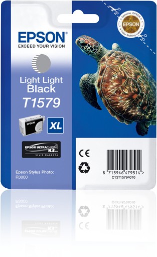 ORIGINALE Epson Cartuccia d'inchiostro lightlightblack C13T15794010 T1579 XL 23000 pagine 259ml