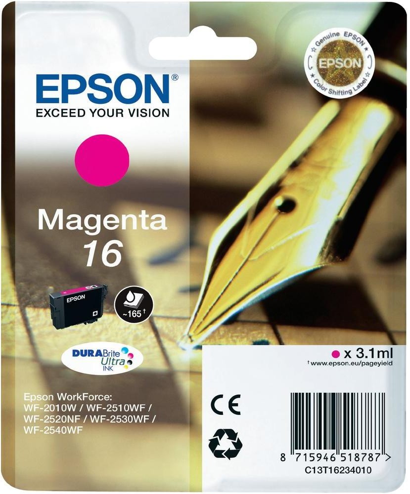 Epson Cart Ink Magenta Per Wf-2510Wf Wf-2520Nf Wf-2530Wf Wf-2540Wf Serie 16 Penna E Cruciverba