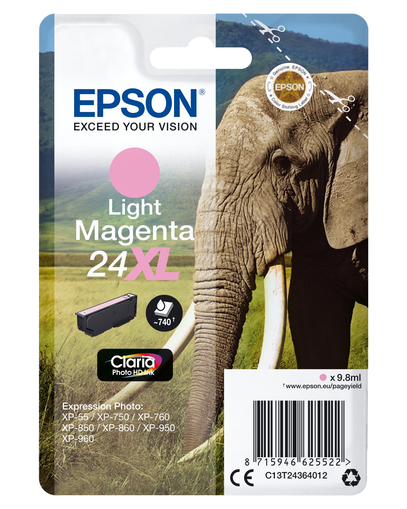Epson Elephant Cartuccia Magenta chiaro XL