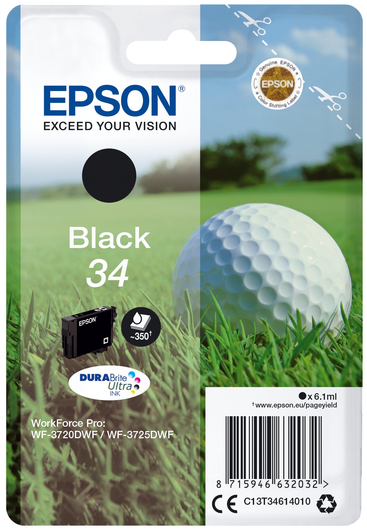 Epson Golf ball Singlepack nero 34 DURABrite Ultra Ink