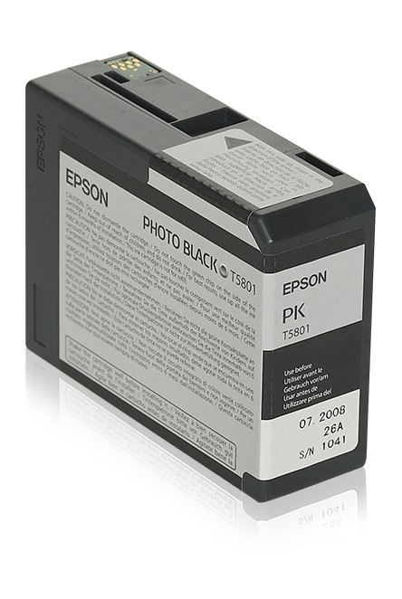 ORIGINALE Epson Cartuccia d'inchiostro Nero (Foto) C13T580100 T5801 80ml