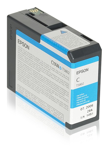ORIGINALE Epson Cartuccia d'inchiostro ciano C13T580200 T5802 80ml