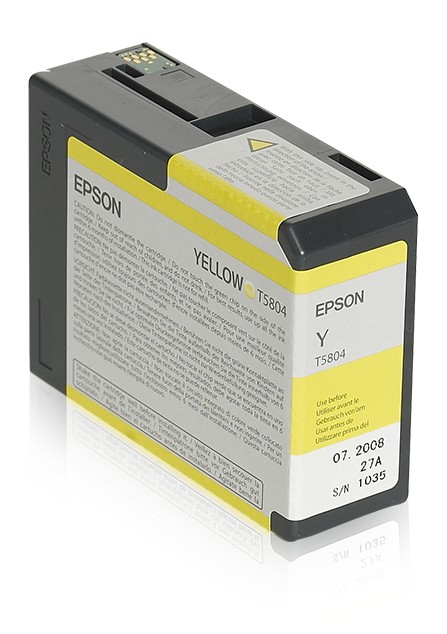 ORIGINALE Epson Cartuccia d'inchiostro giallo C13T580400 T5804 80ml