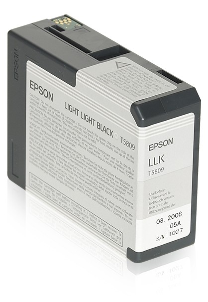 ORIGINALE Epson Cartuccia d'inchiostro lightlightblack C13T580900 T5809 80ml