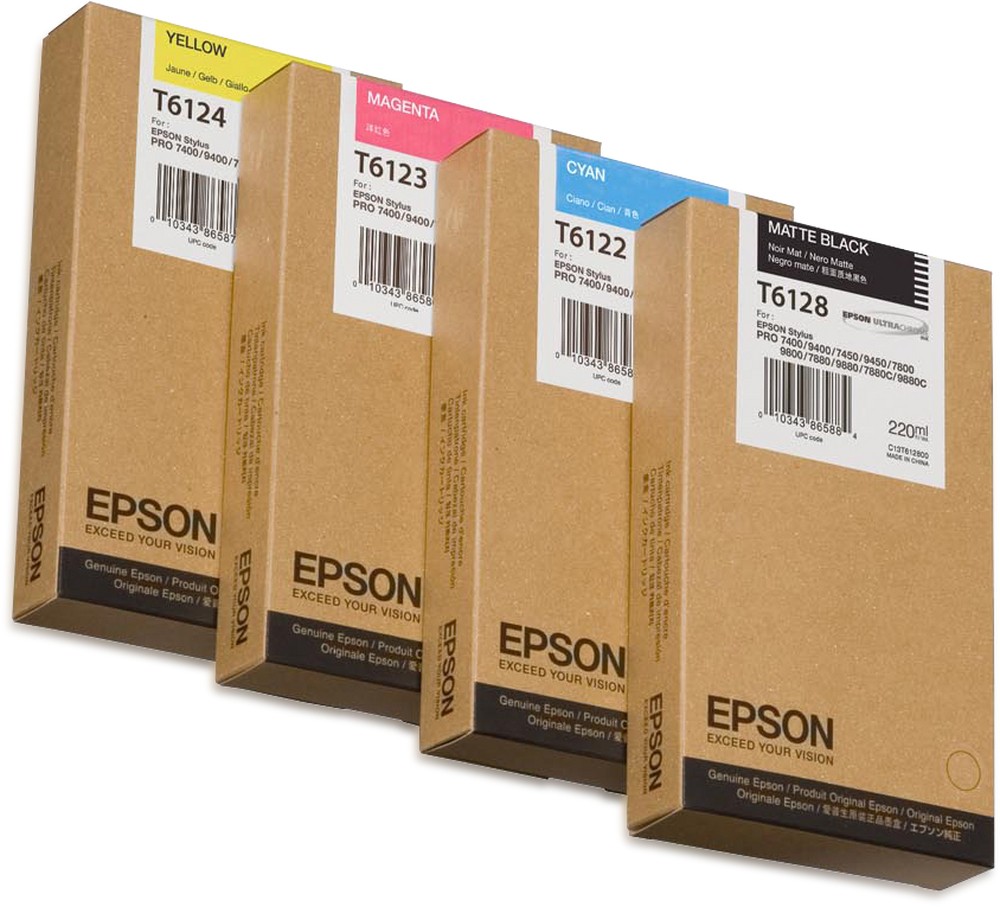 ORIGINALE Epson Cartuccia d'inchiostro Nero (opaco) C13T61280N T6128 220ml