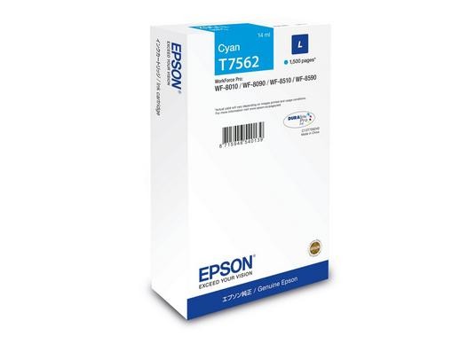 ORIGINALE Epson Cartuccia d'inchiostro ciano C13T75624N T7562 1500 pagine 14ml