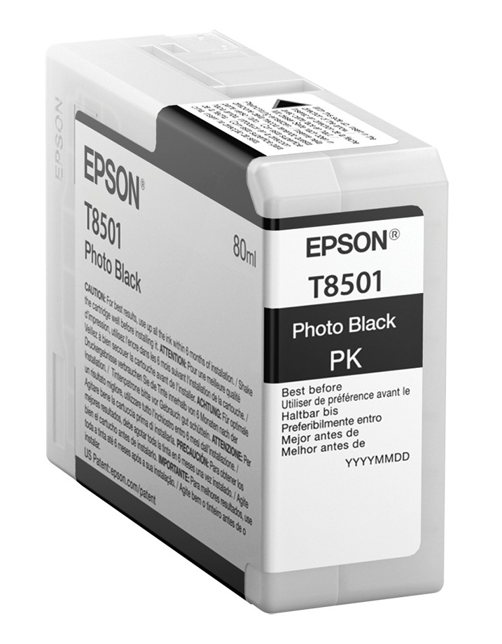 ORIGINALE Epson Cartuccia d'inchiostro Nero (Foto) C13T850100 T8501 80ml
