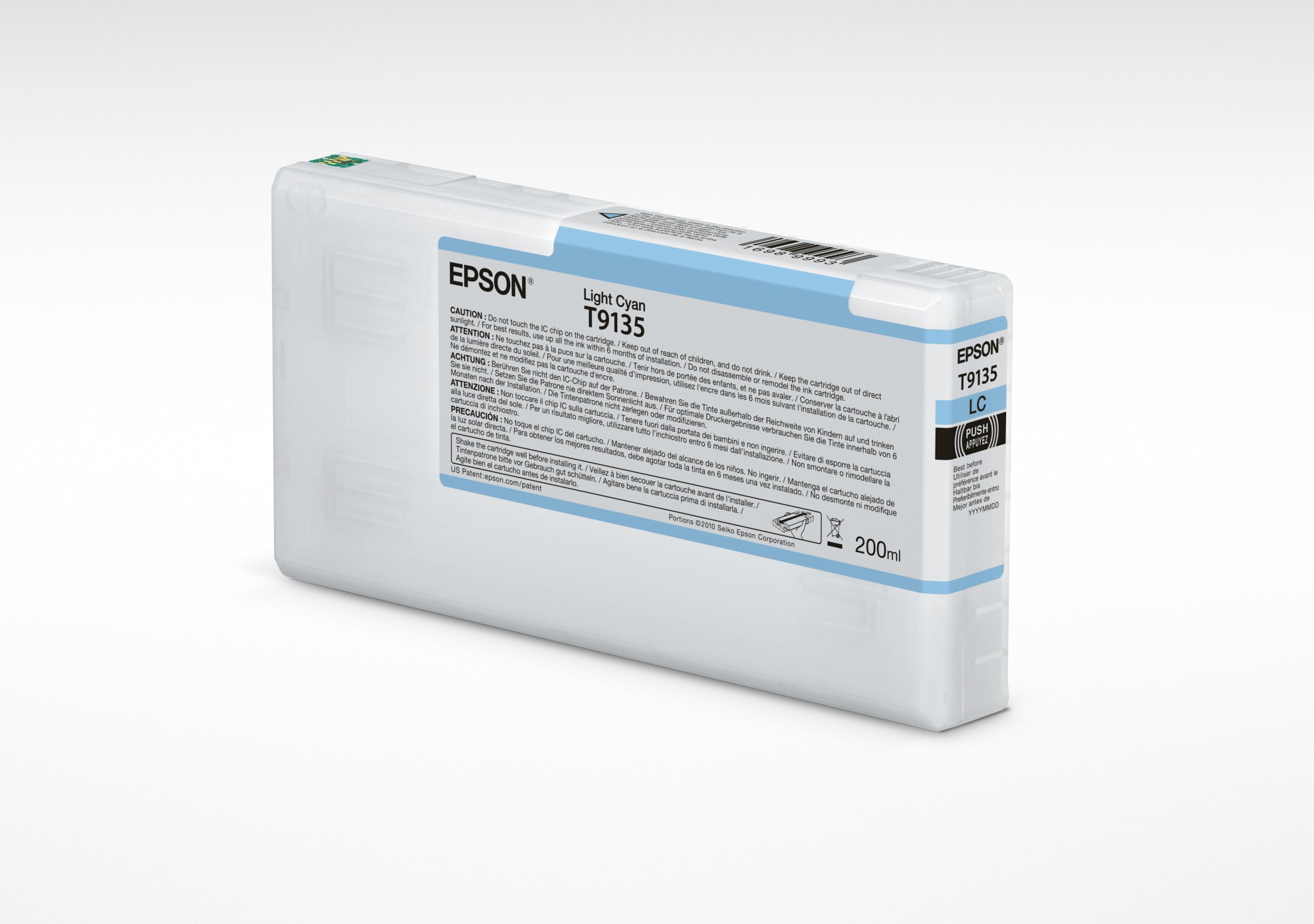 ORIGINALE Epson Cartuccia d'inchiostro ciano (chiaro) C13T913500 T9135 200ml