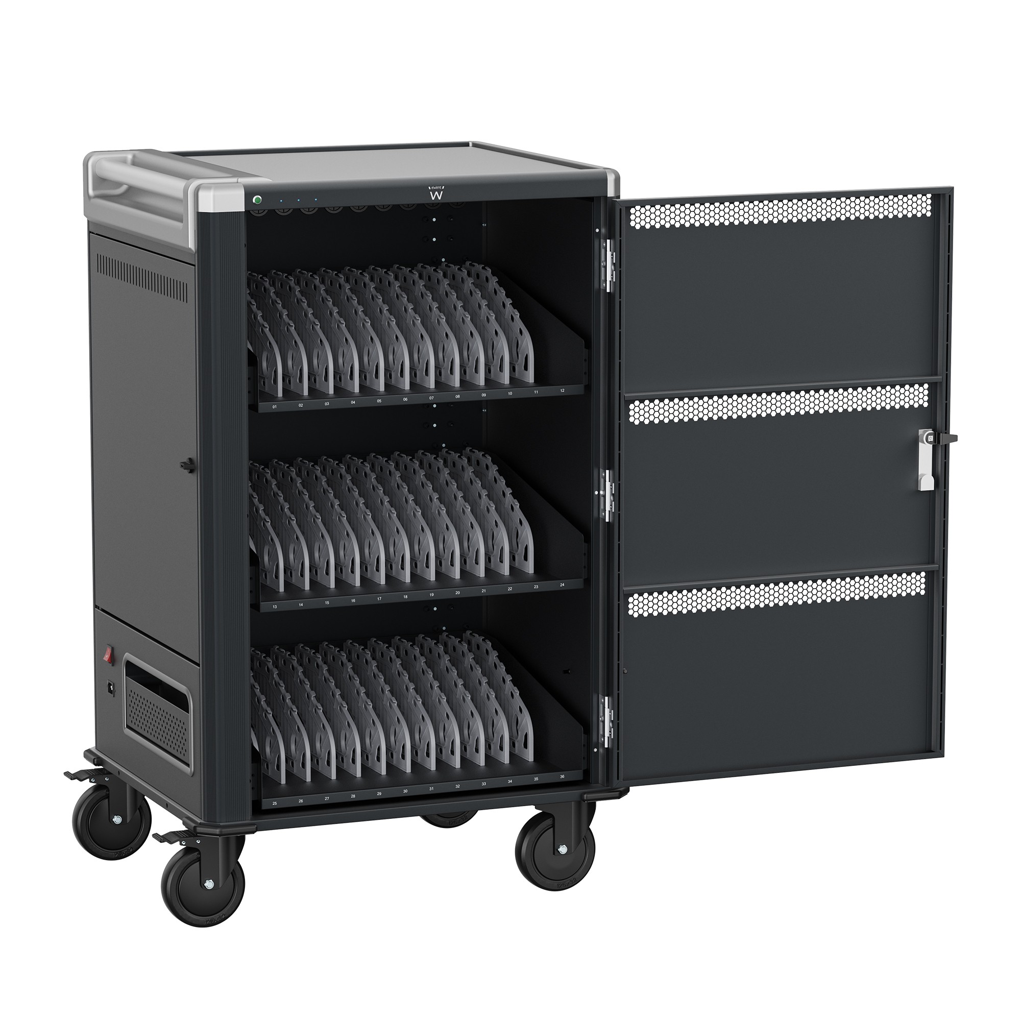 Ewent EW1701 portable device management cart& cabinet Armadio per la gestione dei dispositivi portatili Nero Grigio