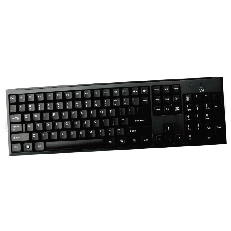 Ewent EW3108 tastiera Ufficio USB + PS/2 Italiano Nero