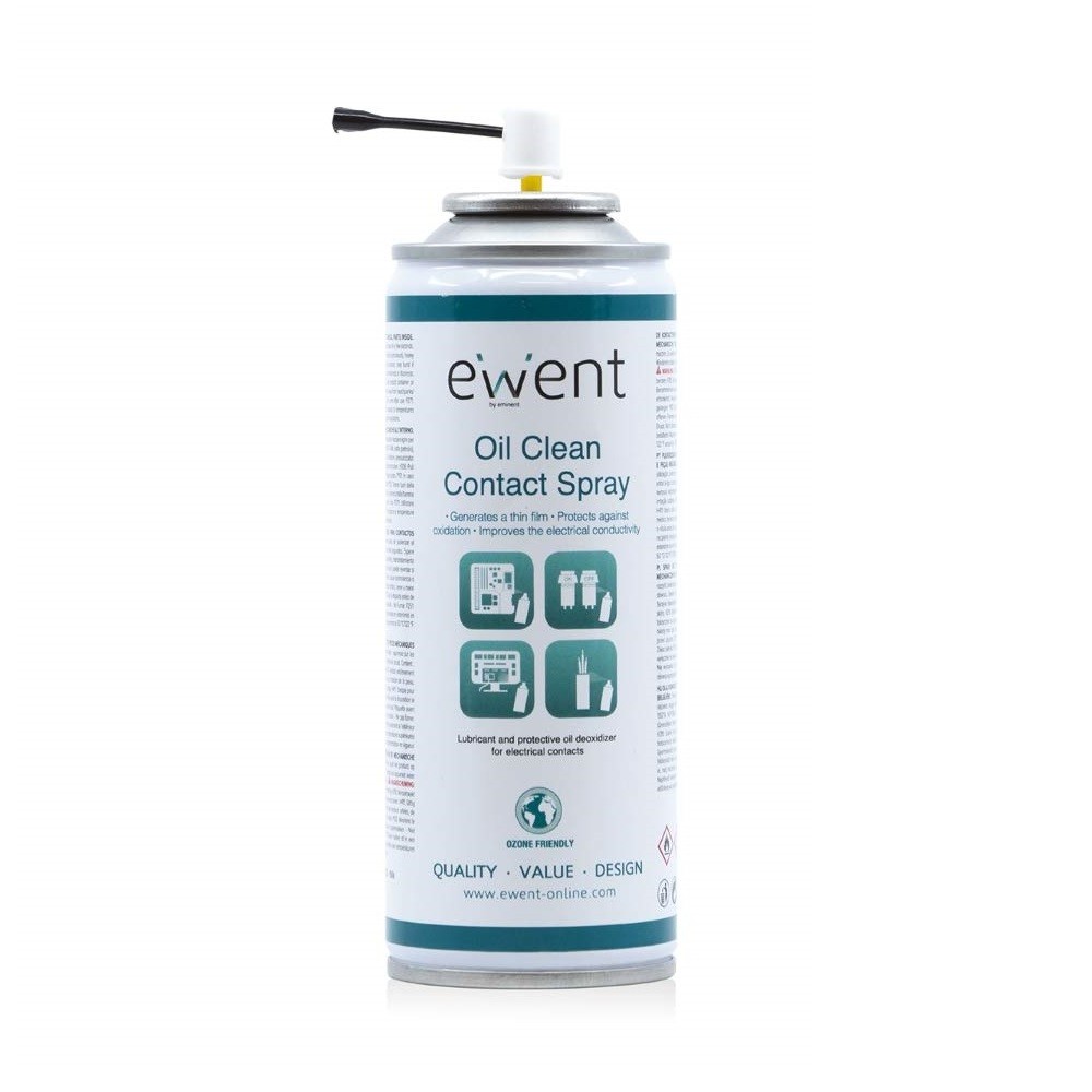 Ewent Spray de Limpieza para Contactos - 200ml - Base de Aceite - Color Ambar Claro