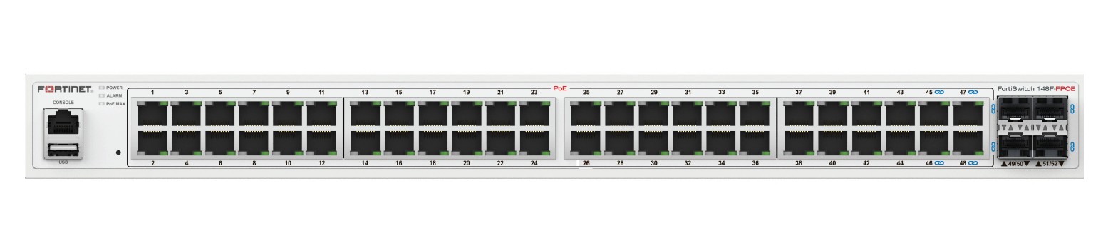 Fortiswitch-148F-Fpoe Switch L2+ Man. Con 48 P. Ge + 4 P. Sfp+ Power Budget Fino A 740W