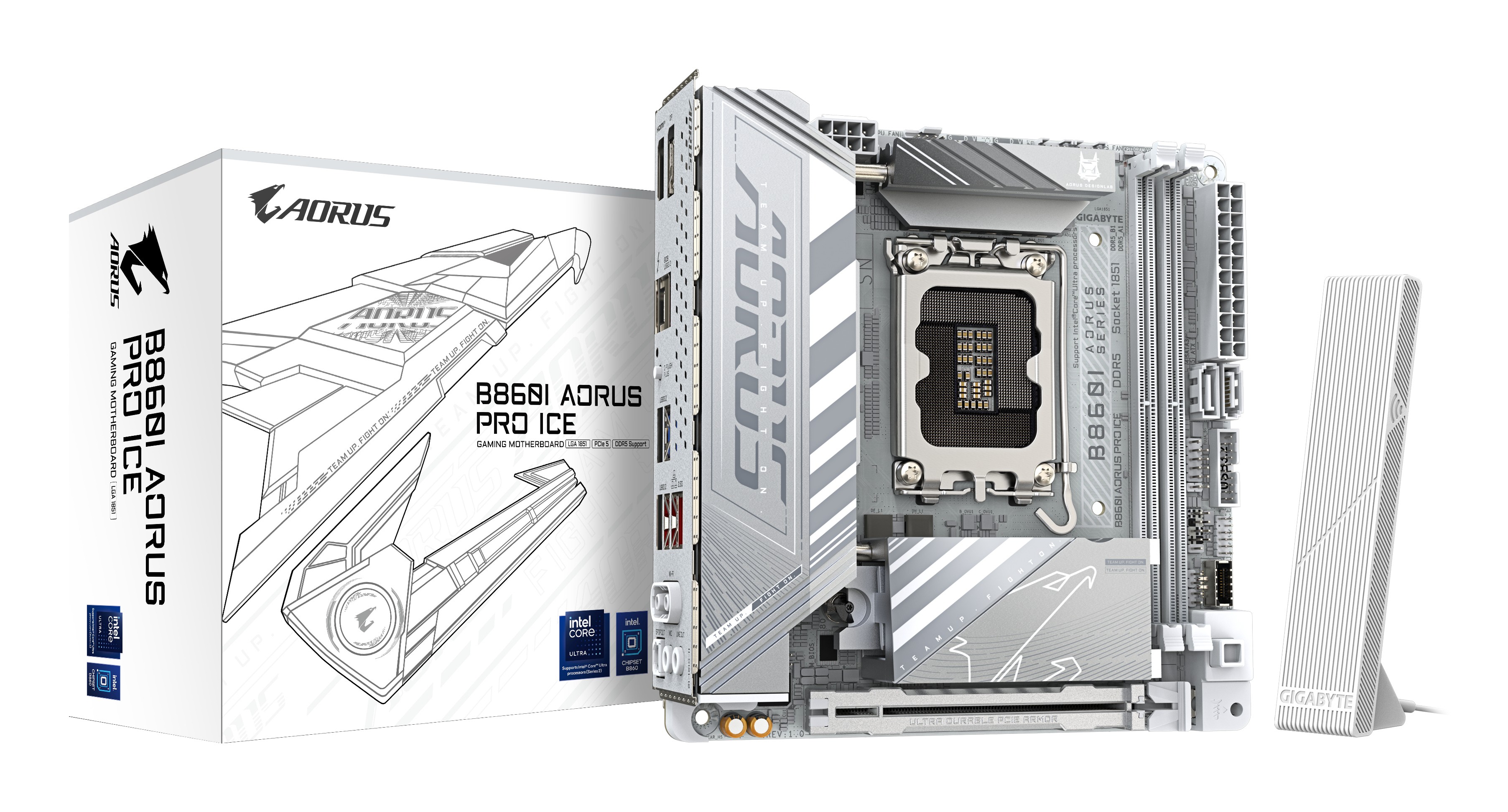 GIGABYTE B860I AORUS PRO ICE Scheda madre - CPU Intel Core Ultra VRM a 8+1+2+1 fasi fino a 9200MHz DDR5 1xPCIe 5.0 + 1xPCIe 4.0 M.2 LAN 25 GbE WIFI 7 Thunderbolt 4
