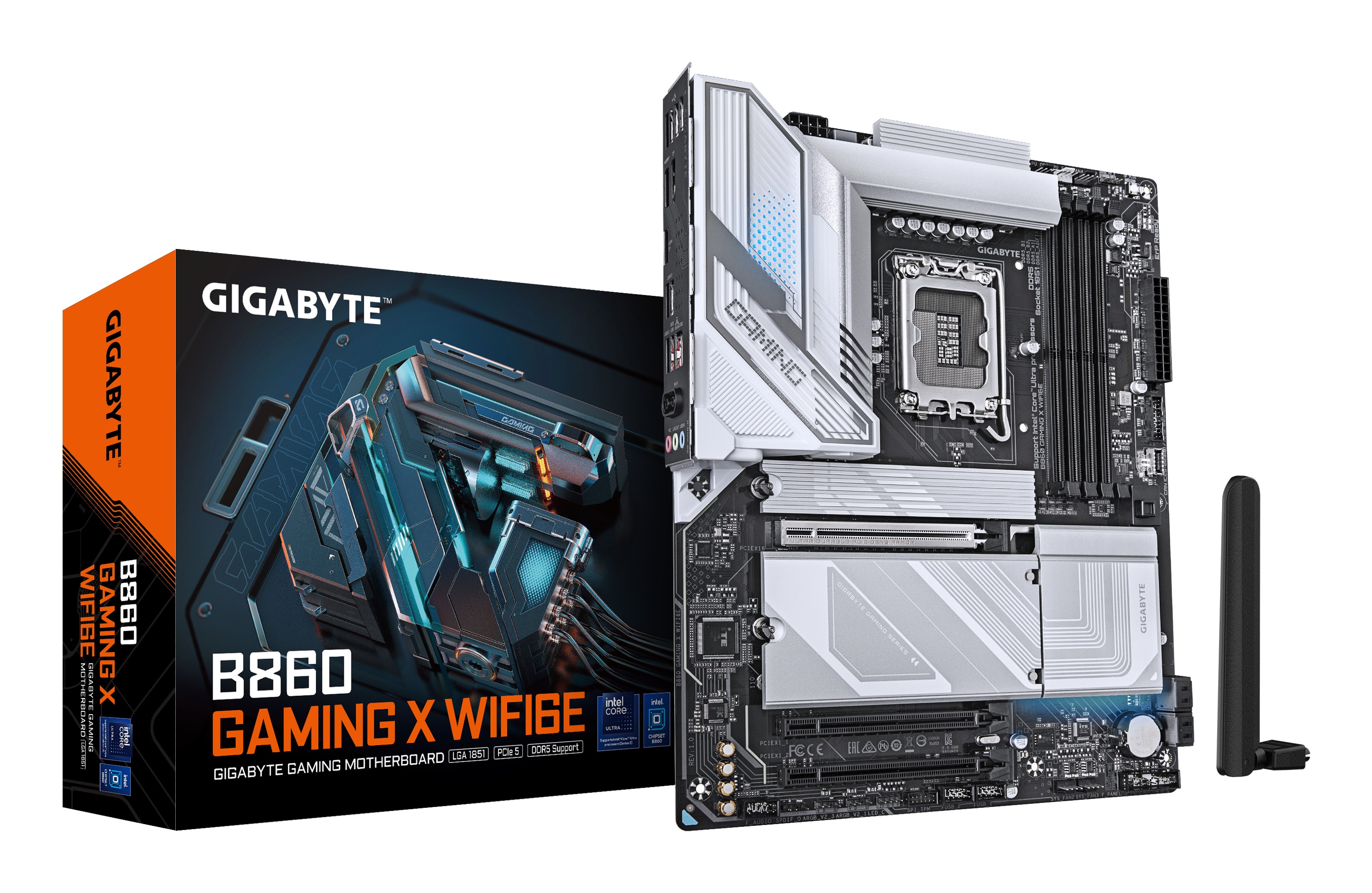 GIGABYTE B860 GAMING X WIFI6E Scheda madre - CPU Intel Core Ultra VRM a 12+1+2+1 fasi fino a 9066MHz DDR5 1xPCIe 5.0 + 2xPCIe 4.0 M.2 LAN 25 GbE WIFI 6E USB4