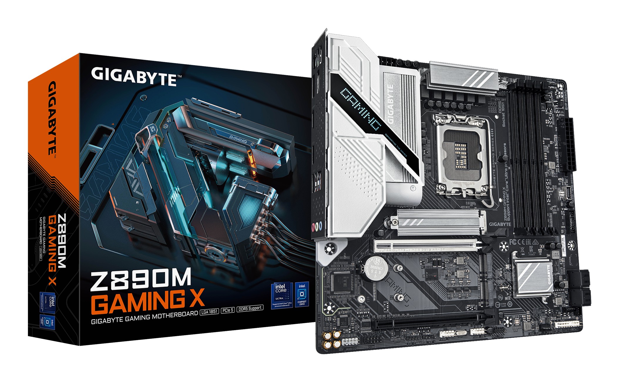 GIGABYTE Scheda madre Z890M GAMING X - Supporta CPU Intel Core Ultra (Serie 2) 8+1+2 fasi VRM fino a 8800MHz DDR5 (OC) 1xPCIe 5.0 + 2xPCIe 4.0 LAN 2.5GbE USB 3.2 Gen 1