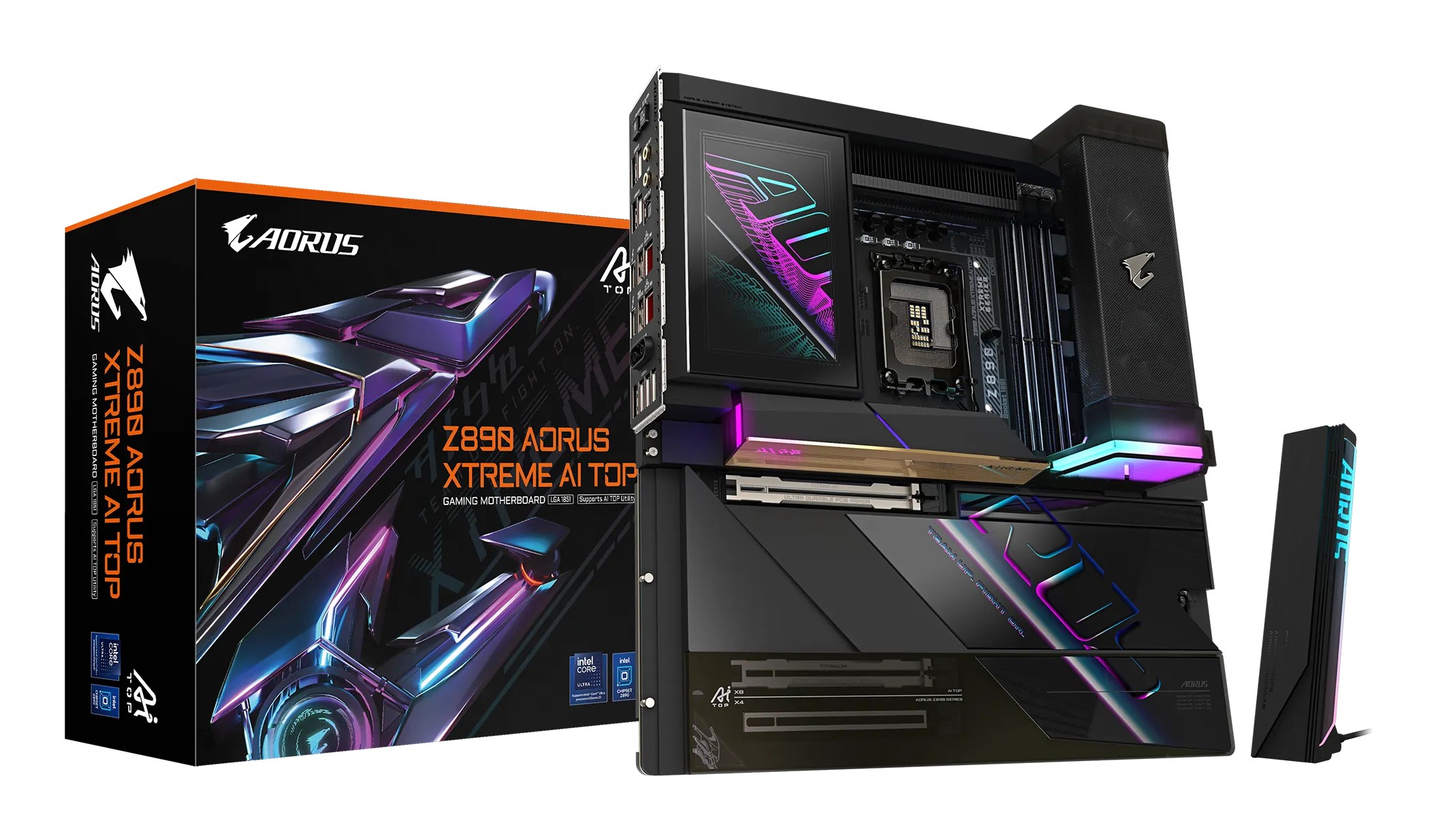 GIGABYTE Z890 AORUS XTREME AI TOP Scheda Madre - Supporta CPU Intel Core Ultra (Serie 2) VRM a 22+1+2 fasi fino a 9500MHz DDR5 (OC) PCIe 5.0 M.2 Wi-Fi 7 Thunderbolt 5