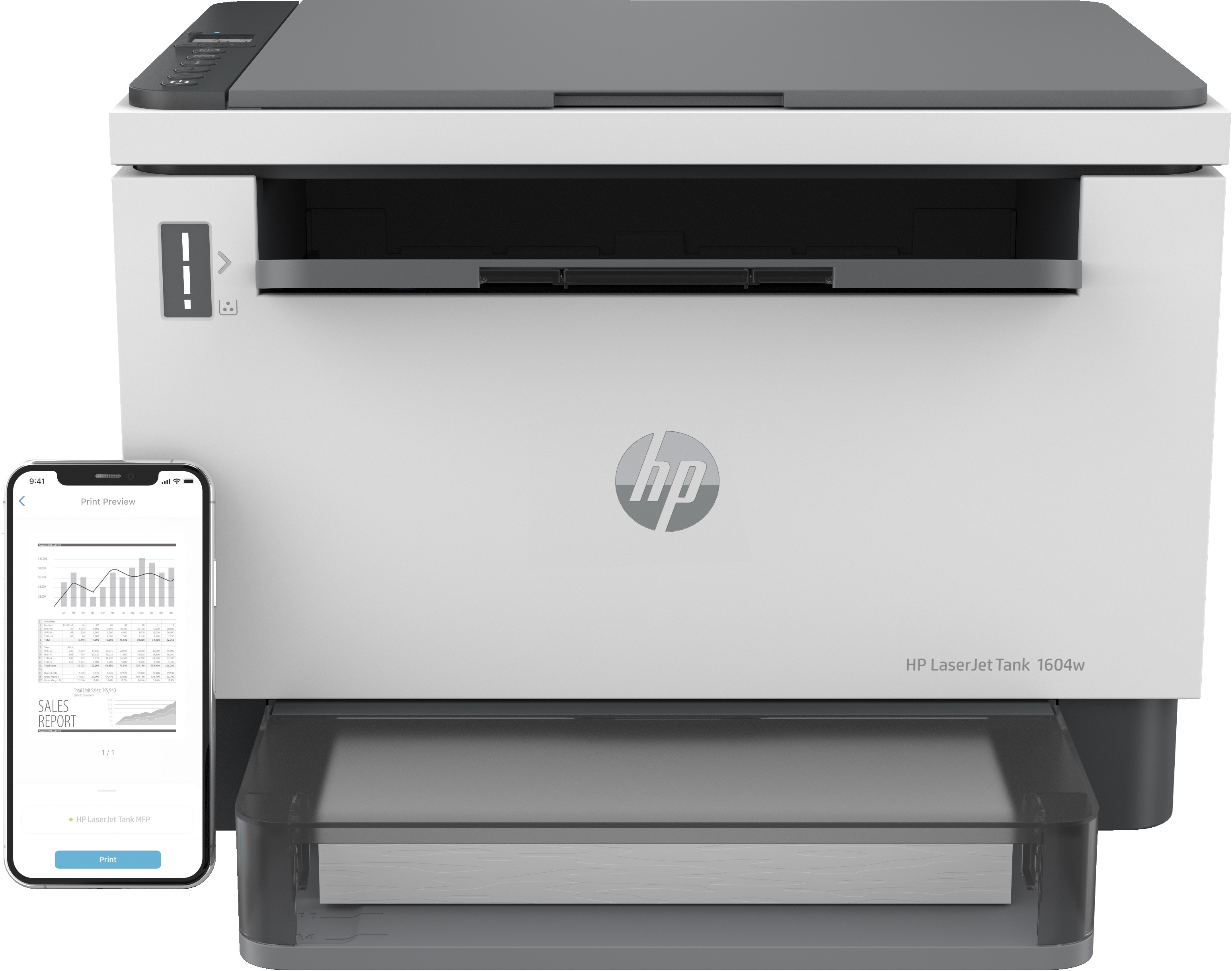 HP LaserJet Stampante multifunzione Tank 1604w Bianco e nero Stampante per Aziendale Stampa copia scansione Scansione verso e-mail Scansione verso e-mail/PDF scansione verso PDF Wi-Fi dual band