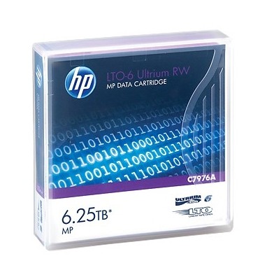 ORIGINALE HP Accessori per computer C7976A LTO-6 Ultrium 2.5/625TB Cartridge HP LTO-6 Ultrium 6.25TB MP RW Data Cartridge