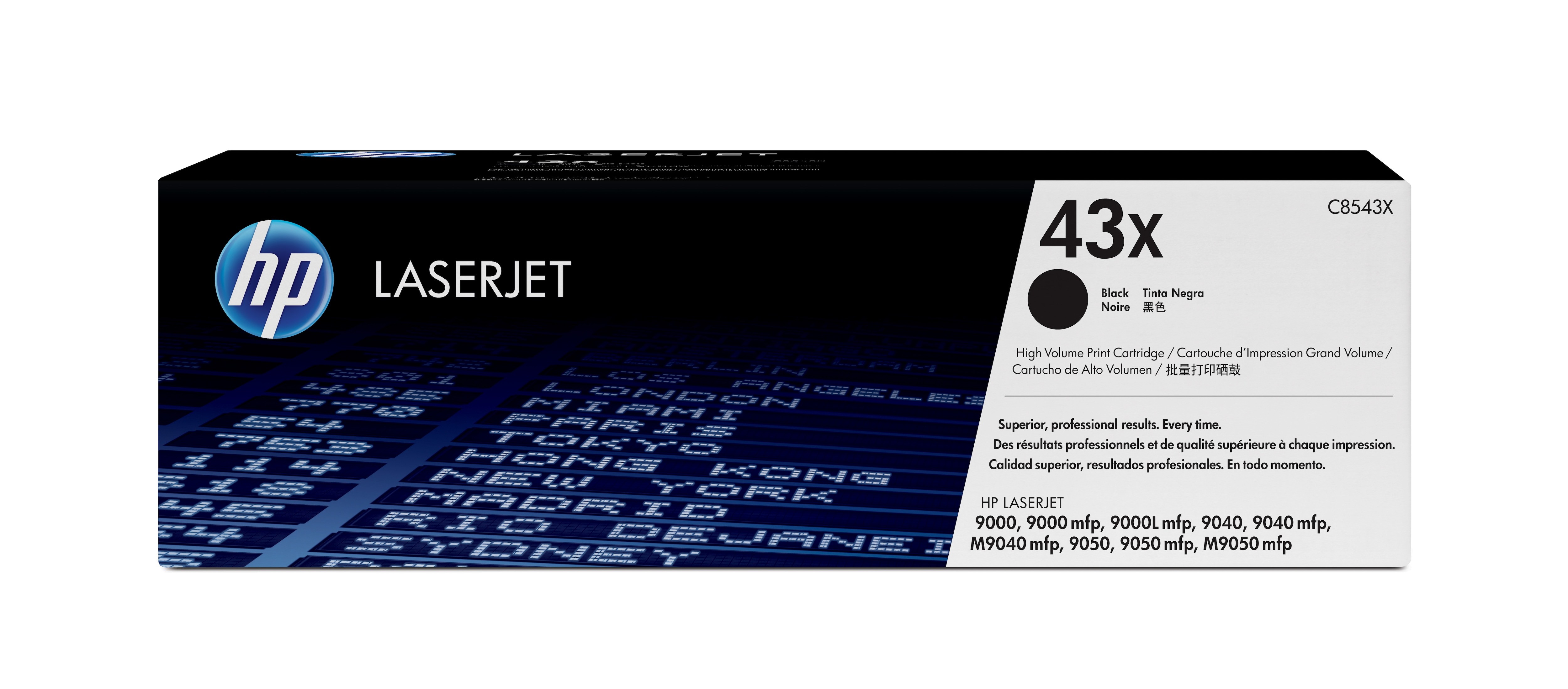 ORIGINALE HP toner nero C8543X 43X 30000 pagine