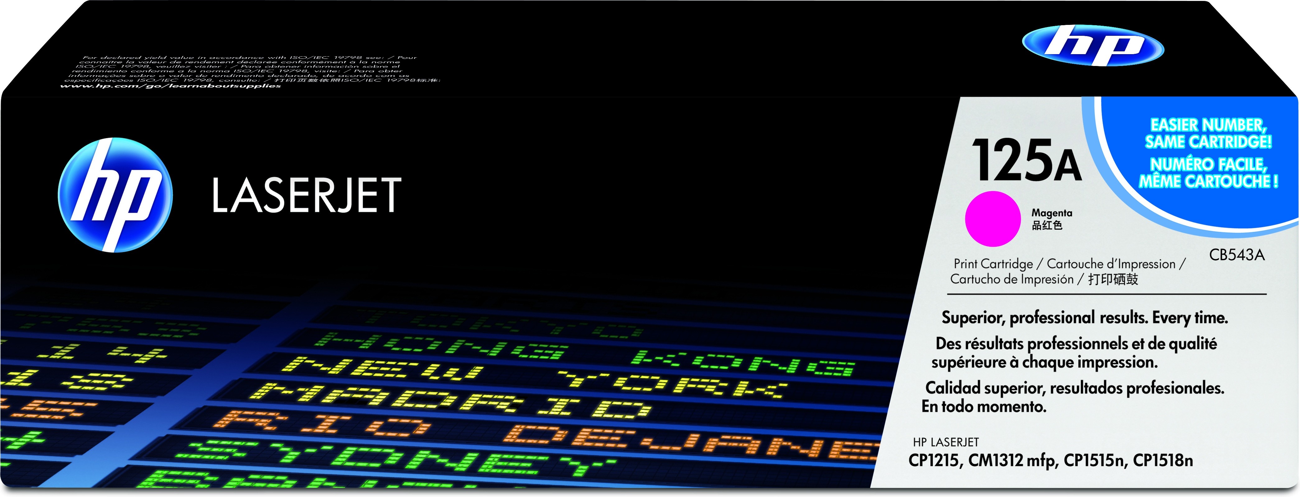 ORIGINALE HP toner magenta CB543A 125A 1400 pagine