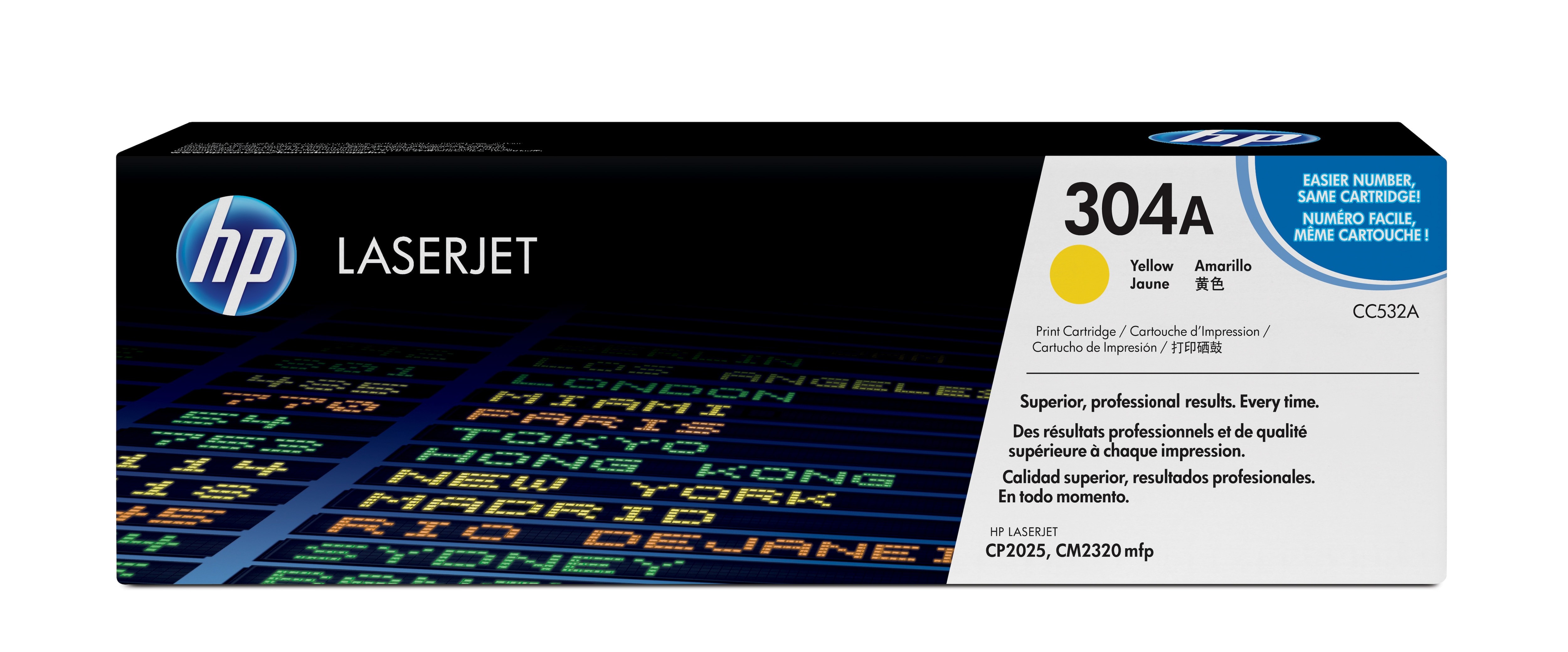 ORIGINALE HP toner giallo CC532A 304A 2800 pagine