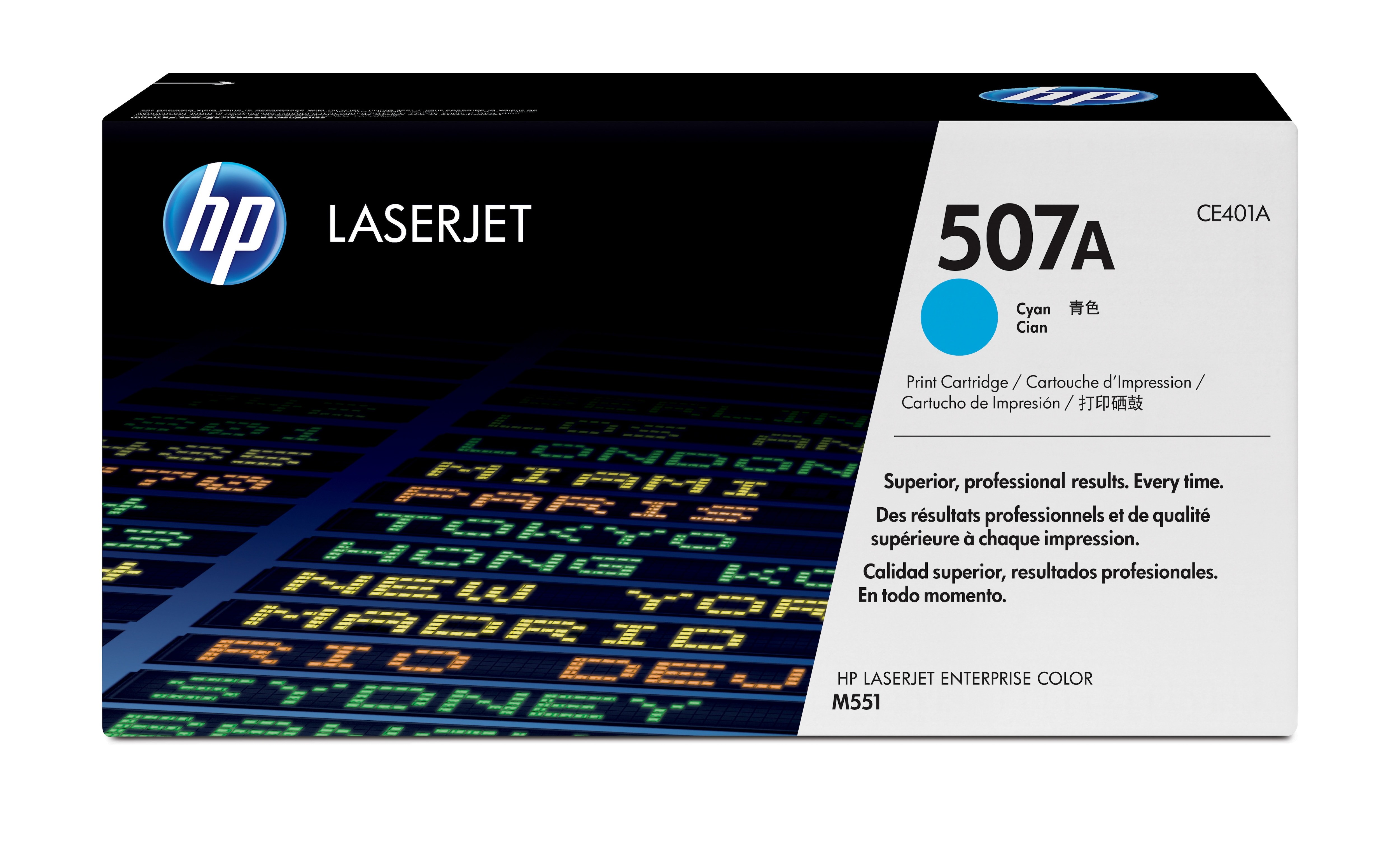 ORIGINALE HP toner ciano CE401A 507A 6000 pagine