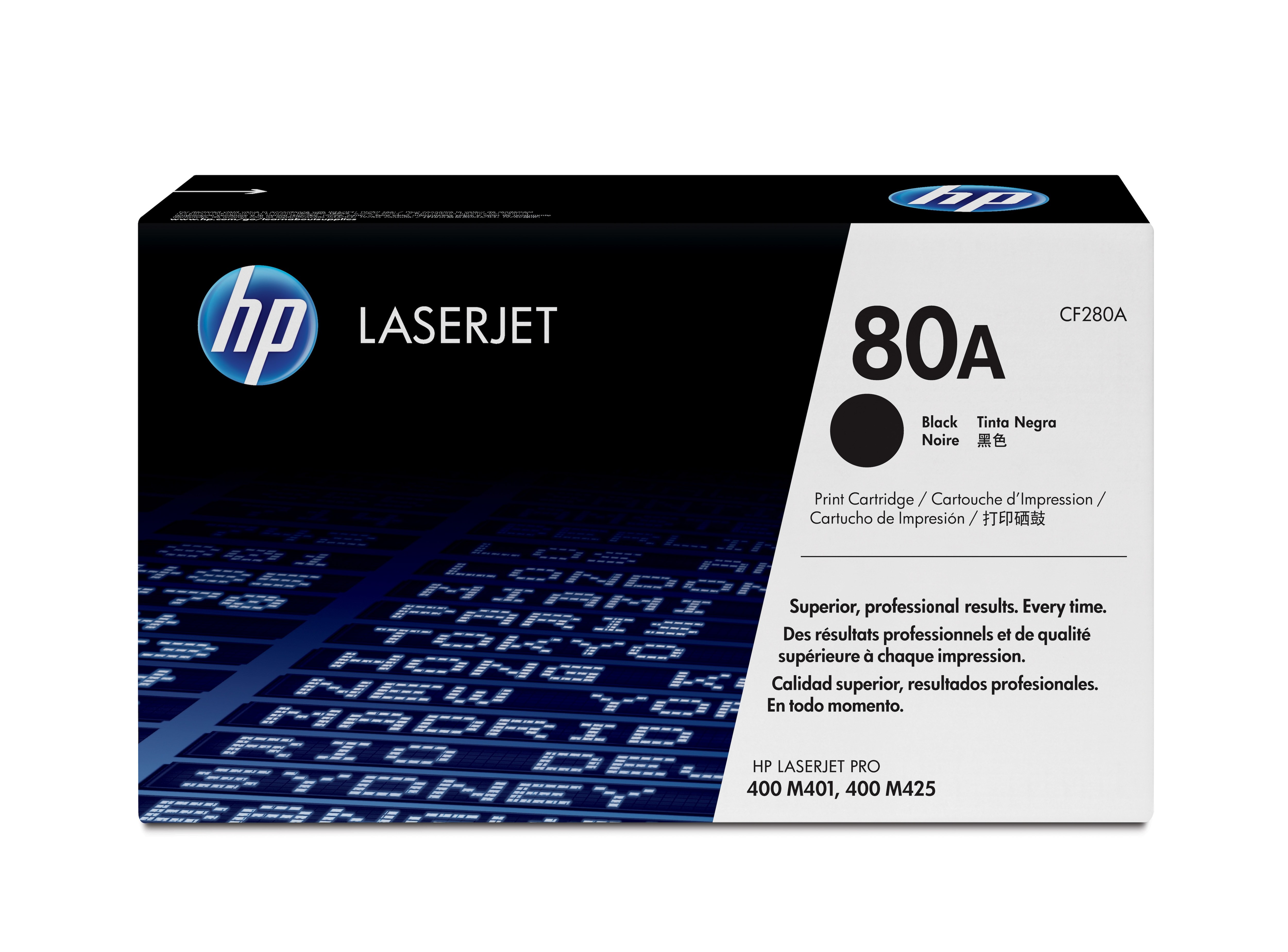 ORIGINALE HP toner nero CF280A 80A 2560 pagine standard
