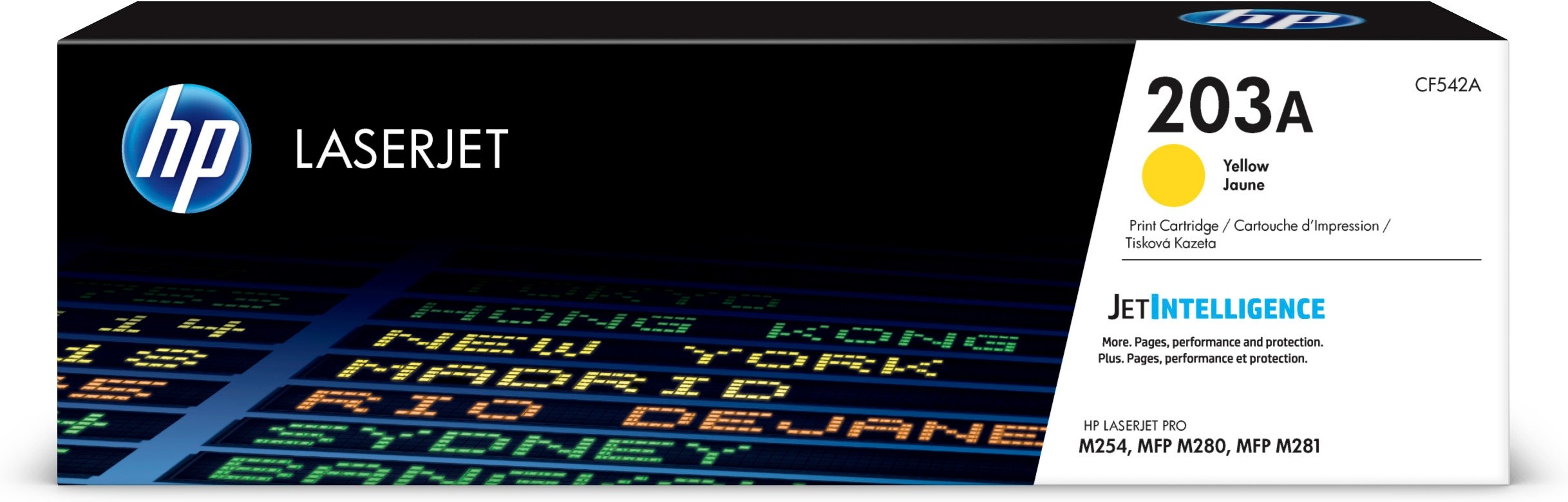 ORIGINALE HP toner giallo CF542A 203A 1300 pagine