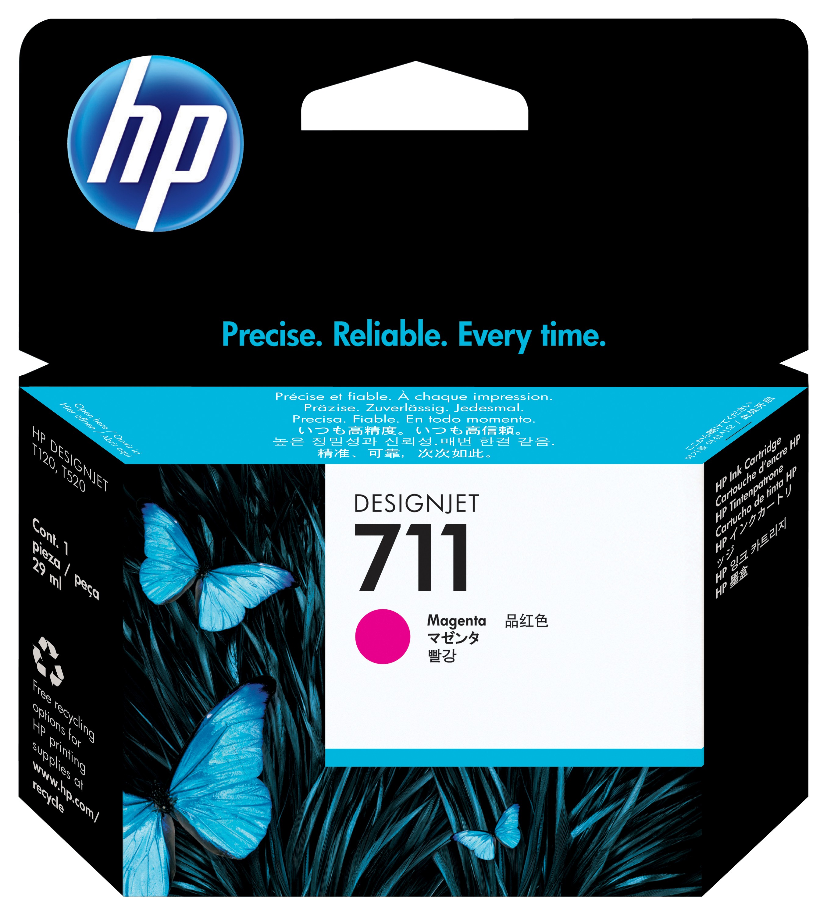 ORIGINALE HP Cartuccia d'inchiostro magenta CZ131A 711 29ml ink cartridge standard