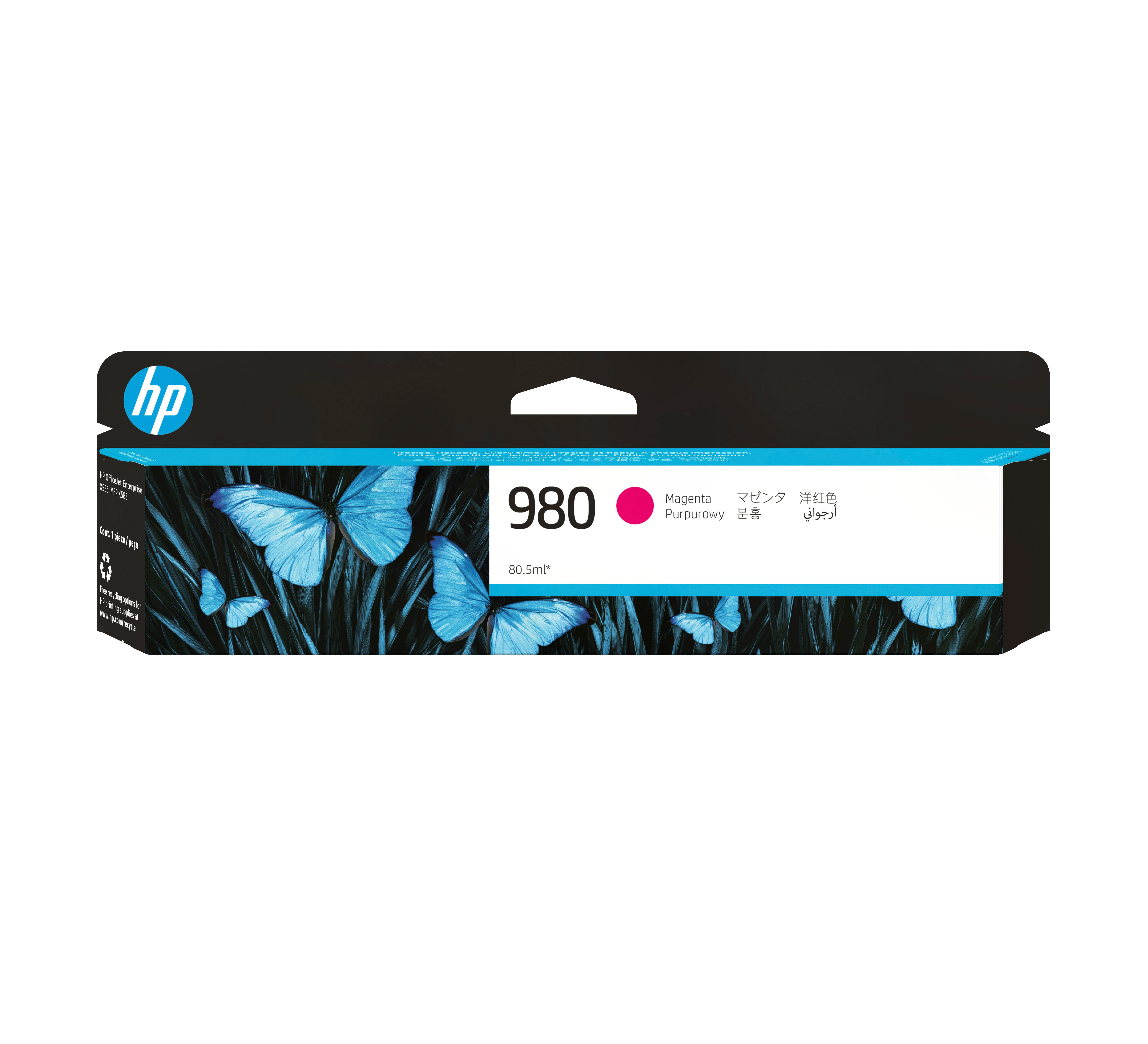 ORIGINALE HP Cartuccia d'inchiostro magenta D8J08A 980 6600 pagine 805ml