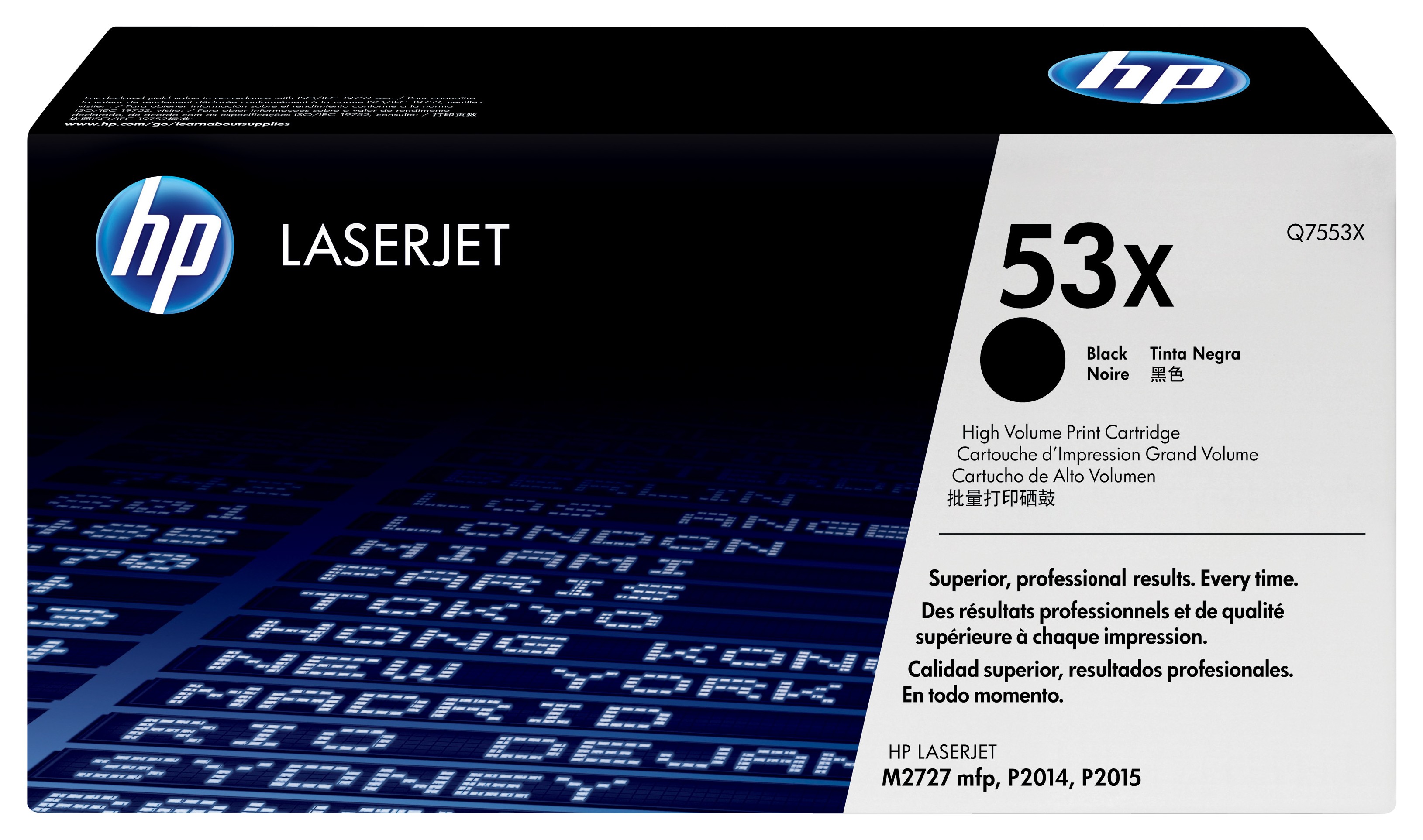 ORIGINALE HP toner nero Q7553X 53X 7000 pagine