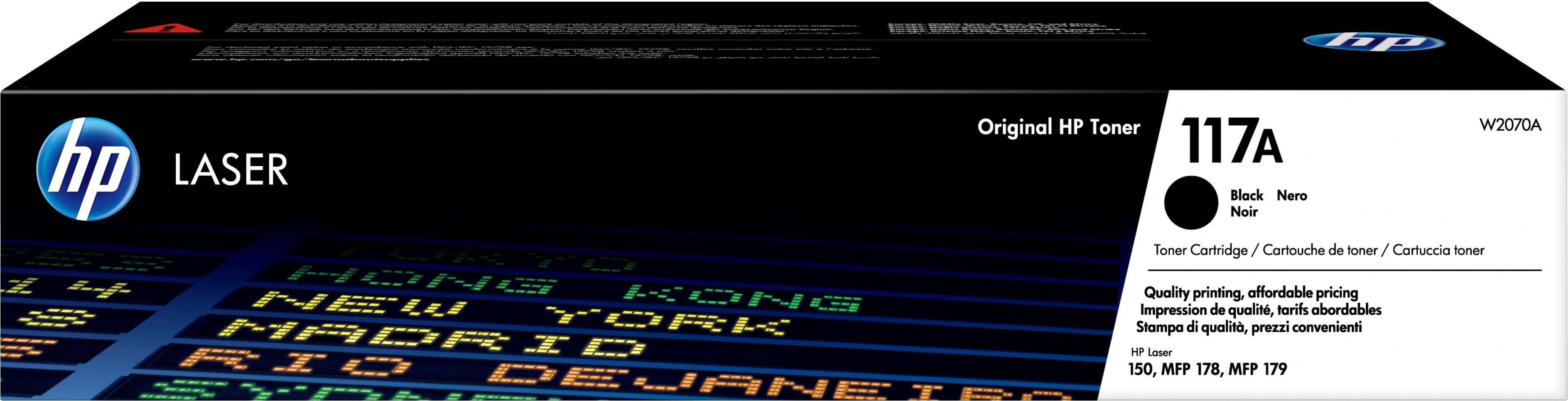 ORIGINALE HP toner nero W2070A 117A 1000 pagine