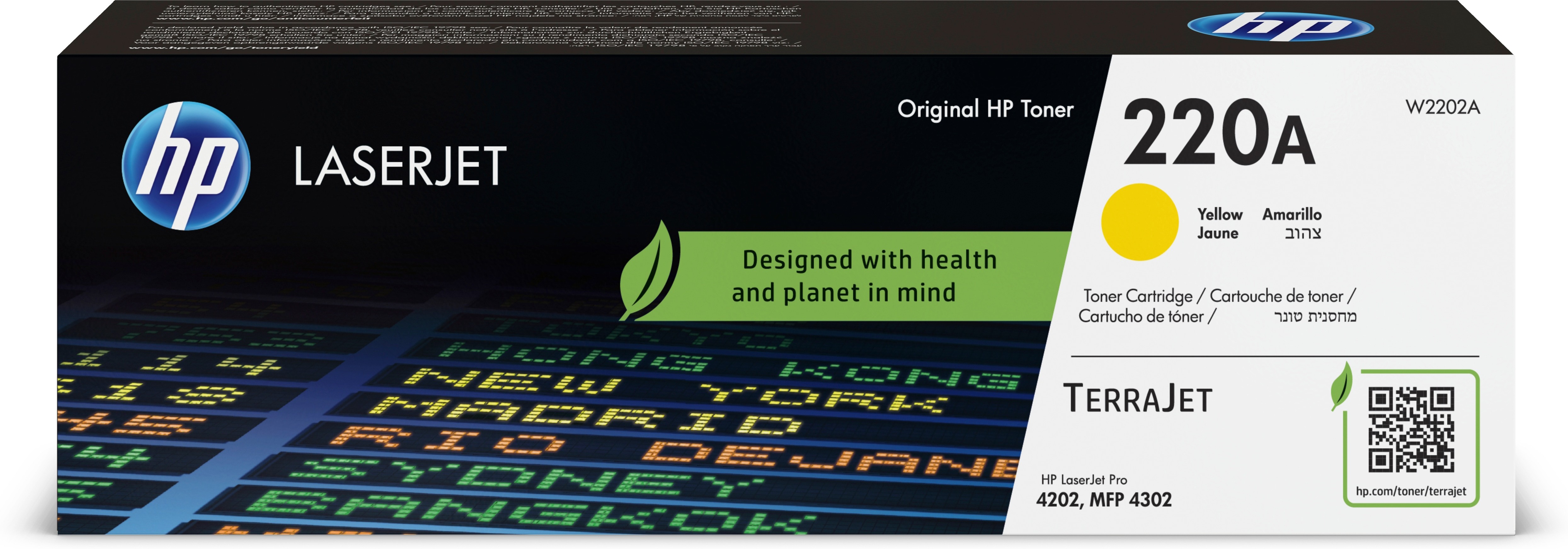 ORIGINALE HP toner giallo W2202A 220A 1800 pagine Cartuccia toner originale giallo LaserJet HP 220A