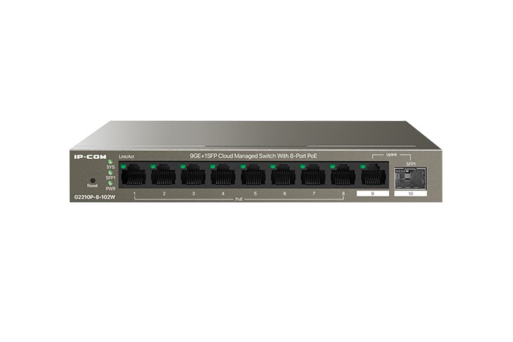 Ip-Com Switch Poe Managed L2 10 Port 8 Poe